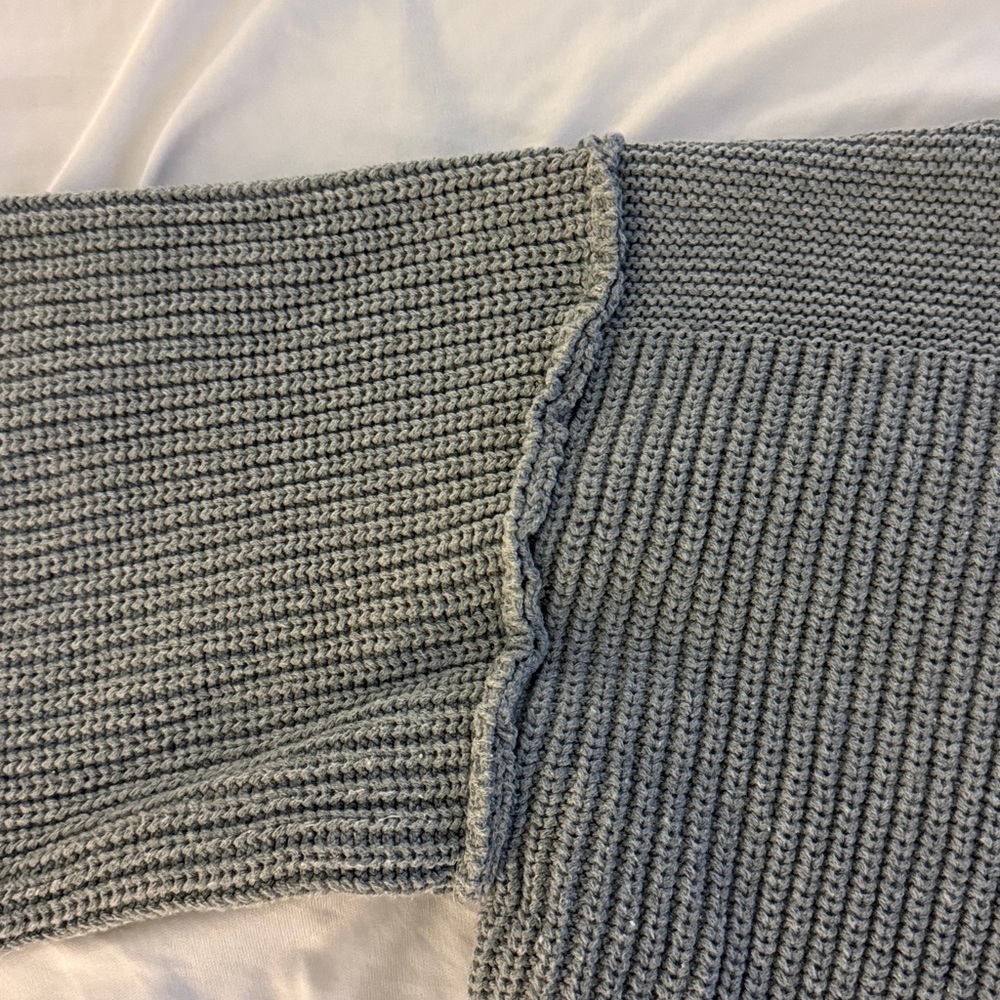 Anniewear Gray Button-Up Ribbed Sweater M - Picture 6 of 8